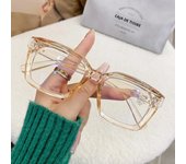 Ins Oversized Square Glasses Anti Blue Light Glasses Large Frame Myopia Glasses Flat Light Glasses Transparent Eyeglasses