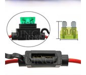 1Set Waterproof 32V Mini/Small/Medium Auto Fuse Holder 18/16/14/12/10AWG With Car Blade Fuse 3A 5A 7.5A 10A 15A 20A