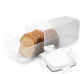 Plastic Bread Box with Sealing Lid and Tray, Bread Storage Box, Sandwich Bread Storage Box, Pasta Storage Box, Multigrain Jar