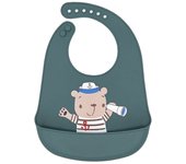Babero Impermeable Para Bebés Con Diseño De Animales De Dibujos Animados Ajustable Y Suave En Silicona Para Niños Y Niñas Durante La Comida