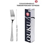 Mr.Spoon Serie Bola,Pala de pescado y Tenedor pescado,12, 24, 48 o 120 piezas,Acero inoxidable 18/0,Económico y funcional,Pala pescado largo 210mm,Tenedor pescado 195mm,Mango monobloque,Apto para lavavajillas,Empaque ecológico,Para casa,hotel,restaurante