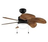 Cecotec 8369 EnergySilence Aero 365 Black&Wood Ventilador de techo de 50 W y 36” con lámpara 3 velocidades 6 aspas reversibles modo winter-summer y uso sencillo.