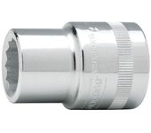 Llave vaso cuadradillo 3/4 boca bihexagonal serie corta metrica m-22