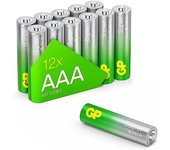 GP Batteries Pilas Alcalinas AAA Super 1,5 V 12 Unidades - Larga Duración