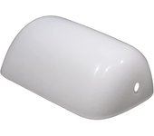 Pantalla de lámpara de escritorio blanca de 22,5 cm, repuesto de cristal para lámpara de banquero, pantalla de lámpara de mesa, pantalla de lámpara de escritorio