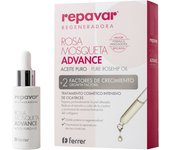 Repavar Aceite Rosa Mosqueta Advance - Aceite Puro de Rosea Mosqueta Con 2 Factores de Crecimiento - Tratamiento Cosmético Intensivo con Doble Potencia Reparadora  para cicatrices- 15 ml