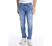 Pantalón vaquero Replay Ambass 009 azul claro rotos hombre