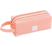 Double Layer Portable Pencil Case Oxford Cloth Double Zipper Pencil Bag for Students Back To School Storage Stationery Supply