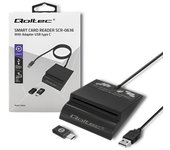 Qoltec 50636 lector inteligente de tarjetas con chip smart id scr-0636  usb tipo c