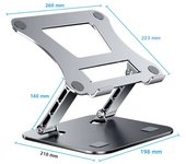 Laptop Tablet Stand Adjustable Aluminum Alloy laptop Tablet up to 17 "Laptop Portable Folding stand Cooling stand support