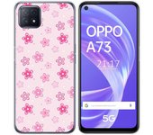 Tumundosmartphone Funda Gel Tpu para Oppo A73 5G diseño Flores Dibujos