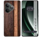 Tumundosmartphone Funda Silicona para Realme GT 6 / GT 6T 5G diseño Madera 05 Dibujos