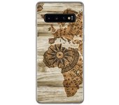 Tumundosmartphone Funda Gel Tpu para Samsung Galaxy S10 Plus diseño Madera 07 Dibujos