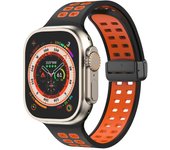 Magnetic buckle Silicone Strap For Apple Watch band 44mm 45mm 49mm 41mm 40mm correa Bracelet iWatch Ultra 2 series 7 3 6 se 8 9