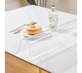 Clear Vinyl Tablecloth Cover, Plastic Table Cover Rectangular, Crystal Clear Plastic Table Cover Protector for Dining Table