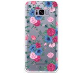 Funda original compatible con Samsung Galaxy S8 - Patron flores azules y rojas