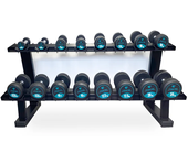 Fitness Tech Set Mancuernas Redondas y Soporte Peso libre