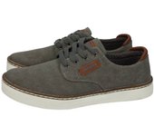 Zapatillas marca PAREDES para hombre en color gris. Zapatillas Paredes hombre casual de lona con cordones, suela cómoda.