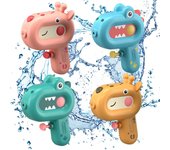 Pistola de Agua, 4 Piezas 100ml, 4-6m de Alcance Pistola Agua, Pistola de Agua para Niños, Juguete Pistola de Agua para Piscinas, Jardines y Playas (Dinosaurio + Jirafa)