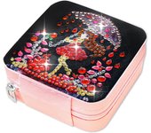 1pc/Set Diamond Art Portable Jewelry Box Canvas Diamond Art Travel Jewelry Box Diamond Painting Jewelry Box Kit for Necklace