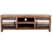 vidaXL Mueble para TV de madera maciza de acacia 120x35x40 cm, Mueble de Salon, Mueble TV, Mueble TV salon, Mesa de TV, Mueble tele
