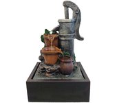 NQT Fuente de Agua Interior Eléctrica, Fuente de Cascada Resina Decorativa Grande Diseño Cascade Tronco - Decoración Hogar Grande