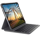 Logitech slim folio pro funda con teclado retroiluminado bluetooth para ipad pro 1ª y 2ª generacion 11” - on/off automatico - escritura comoda - cierre magnetico - color gris