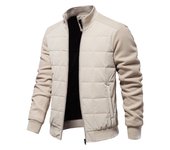 Chaqueta con cuello levantado para otoño e invierno, chaqueta informal para hombre, ropa de empalme americana a la moda, 2024