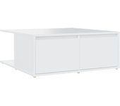 vidaXL Mesa de centro madera contrachapada 80x80x31 cm Blanco, Negro, Gris Mesita de Salón o Comedor o Auxiliar Mesa de Café Meuble Salón