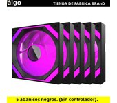 Aigo AIR12 Computer Case fan ventoinha PC 120mm rgb fan 4pin PWM CPU Cooling fan 3pin5v Unlimited space argb 12cm ventilador