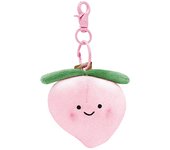 Women New Cute Simulation 10cm Fruits Plush Pendants Key China Peach Orange Apple Banana Eggplant Ponkan Soft Plushies Keychain