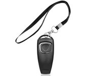 Silbato para perros con clicker para adiestramiento de perros, multifunción, de larga distancia, ideal para adiestramiento de perros (negro)