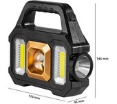 Solar Powered Rechargeable Flashlight Strong Light Outdoor Camping Multifunctional Ultra Bright Handheld Light Searchlight