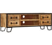 Mueble TV combinadoMueble para TV con cajones madera maciza de mango 120x30x40 cm