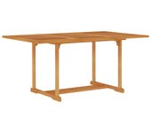vidaXL Mesa de jardín de madera maciza de teca 150x90x75 cm