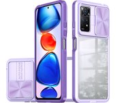 Shockproof Transparent Case for Redmi Note 12 11 11E 11S 10 10T 9 Pro Max 5G 4G Slide Metal Camera Protective Cover