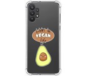 Tumundosmartphone Funda Silicona Antigolpes para Samsung Galaxy A32 5G diseño Vegan Life Dibujos