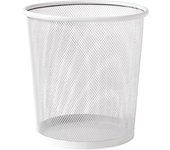 C.A - Papelera Malla Metálica 12L, Cubo de Basura Redondo para Reciclaje, Ideal para Baño y Escritorio, 27cm Alto x 23.5cm Diámetro