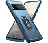 Shockproof Magnetic Ring Kickstand Case For Google Pixel 6 Pro 6A 7A 8 Matte Hybrid Dual Layer Metal Stand Hard Back Phone Cover