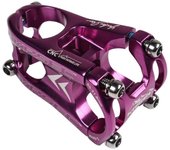 Vástago de manillar corto de aluminio de calibre 31,8 mm para bicicleta, color morado