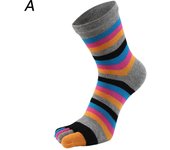 New Women Funny Toe Socks Colorful Striped Five Finger Socks Spring Summer Pure Cotton Women Socks Harajuku Athletic Breathable