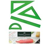 Juego De Reglas Verdes 30 Cm Reglas Técnicas - Faber Castell