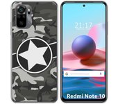 Tumundosmartphone Funda Gel Tpu para Xiaomi Redmi Note 10 / 10S diseño Camuflaje 02 Dibujos