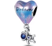 Romantic 925 Silver Couple Colourful Heart Shaped Hot Balloon Charms Beads Fit Pandora 925 Original Bracelets DIY Jewelry Gifts