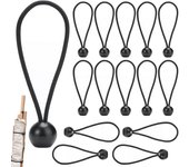 15 Piezas Tensores Elásticos para Lonas y Correas de Piscina, Tensores para Lona de Piscina