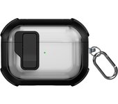 Automatic Switch Safety Lock Case For Airpods 4 For Airpods Pro 2 3 1 case Shockproof Transparent Earphone Case with hook