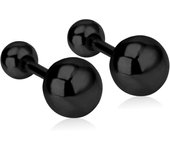 LUXUSTEEL 2 Pieces Punk Hoops Earrings For Men Black Stainless Steel Basic Geometric Ear Jewelry Gothic Hiphop Male Cool Earring