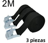 3pcs 2M Buckle Tie-Down Belt cargo straps for Car motorcycle bike With Metal Buckle Tow Rope Strong Ratchet Belt for Luggage Bag