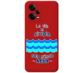 Funda Silicona Líquida Roja para Xiaomi Redmi Note 12 Pro+ Plus 5G diseño Agua Dibujos