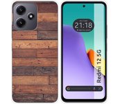 Funda Silicona para Xiaomi Redmi 12 5G diseño Madera 03 Dibujos